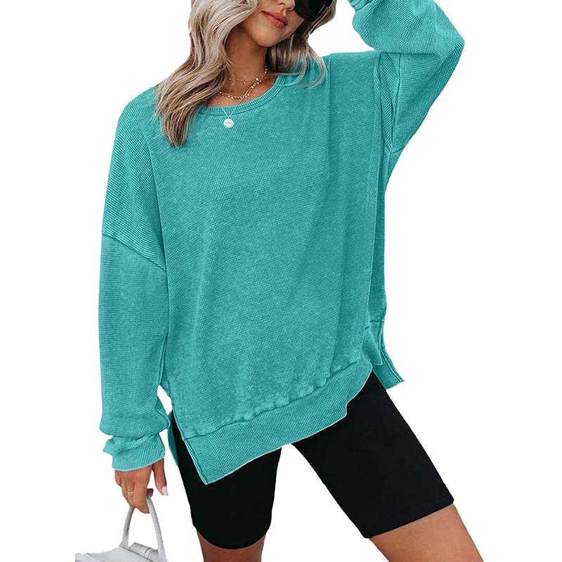 Waffle Knit Sweatshirt