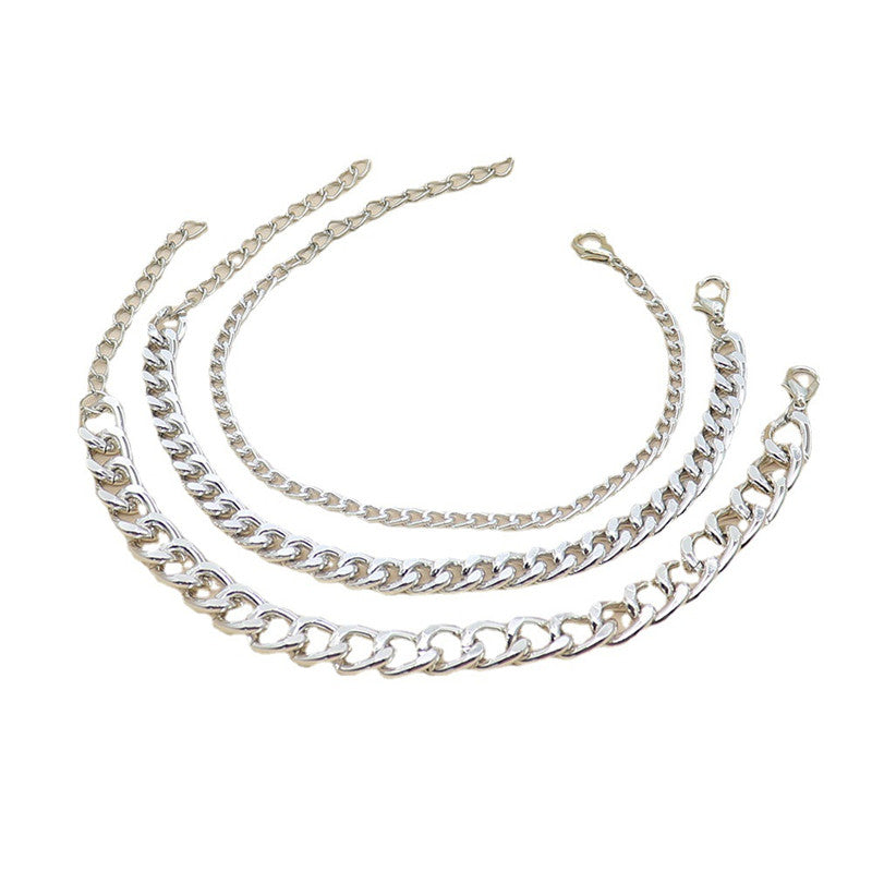 3 Piece Silver Chain Bracelet Set