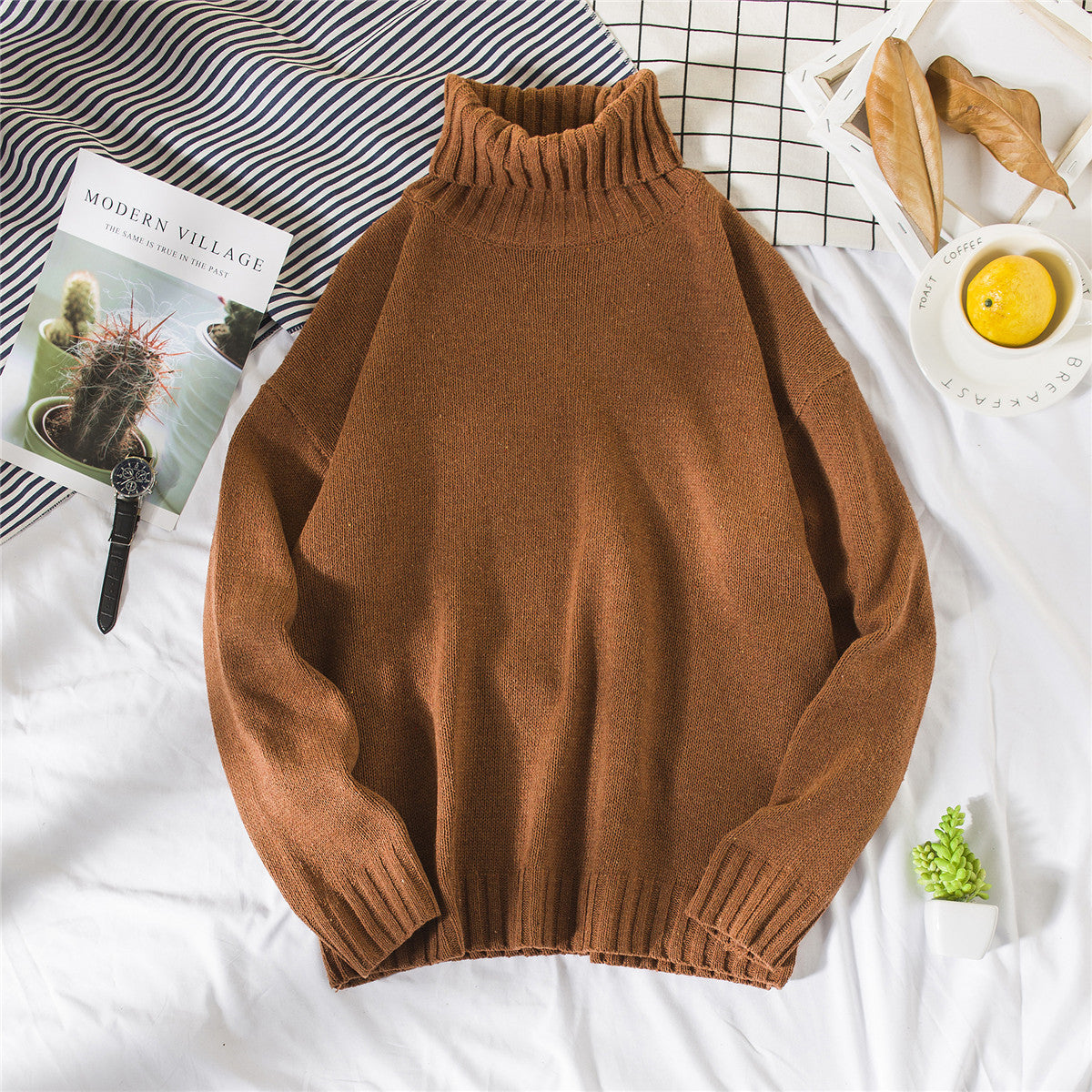 Autumn turtleneck sweaters