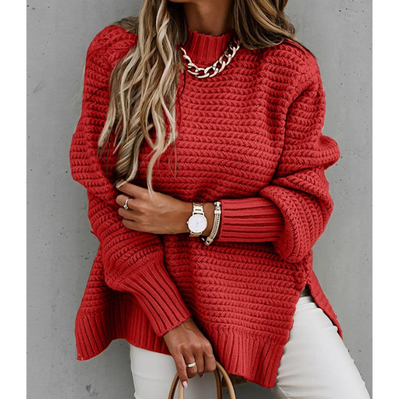 Side Slit Knit Sweater