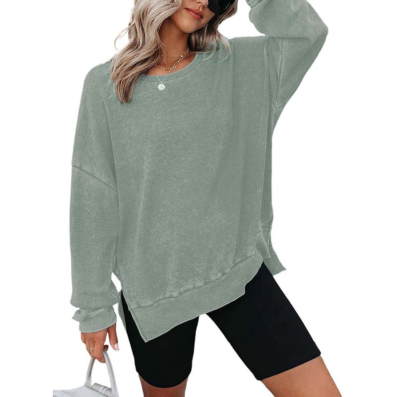 Waffle Knit Sweatshirt