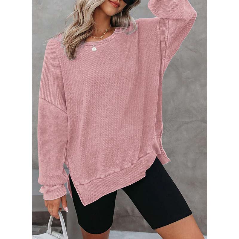 Waffle Knit Sweatshirt