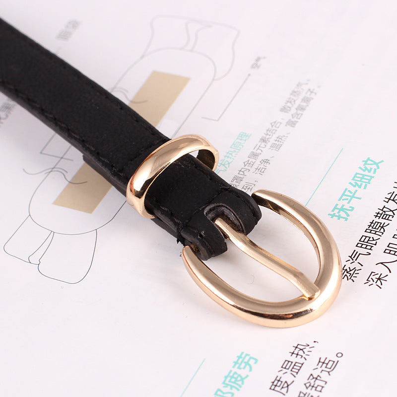 Sleek Leather Buckle Belt