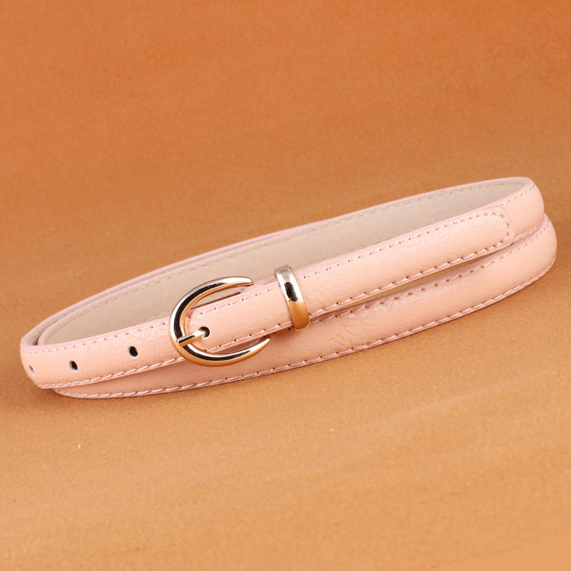 Sleek Leather Buckle Belt