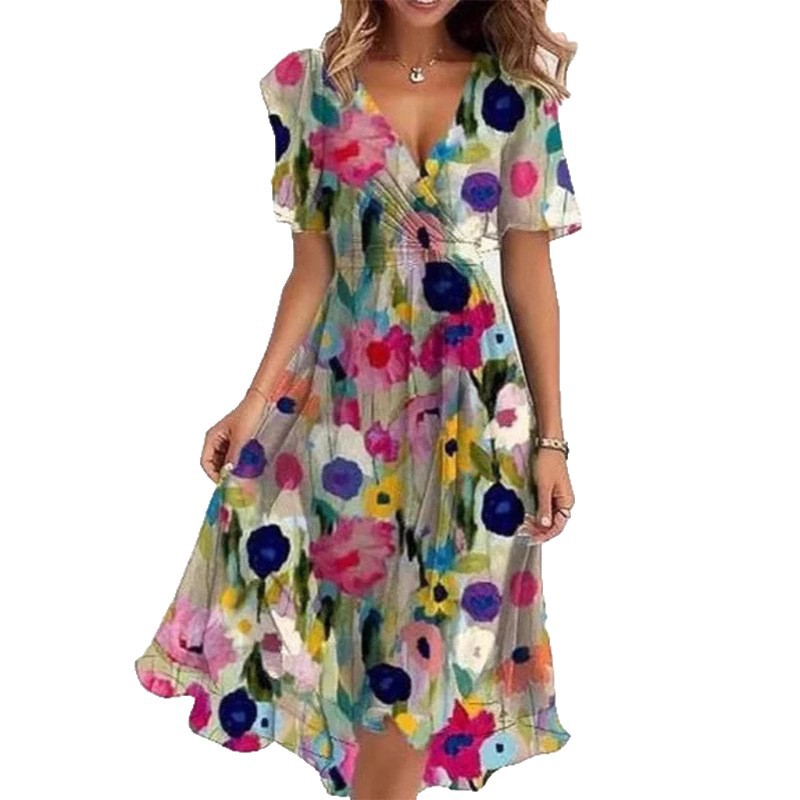 Charlotte Summer Flower Printed Dress