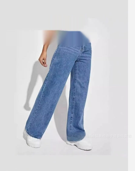 Loose Washed-out Retro Jeans