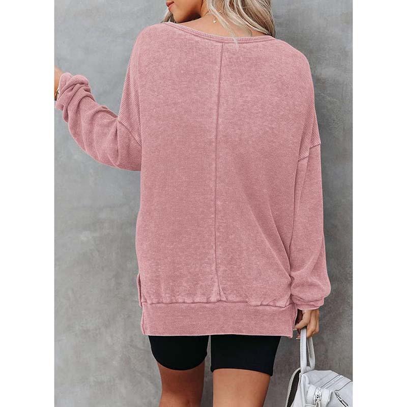 Waffle Knit Sweatshirt