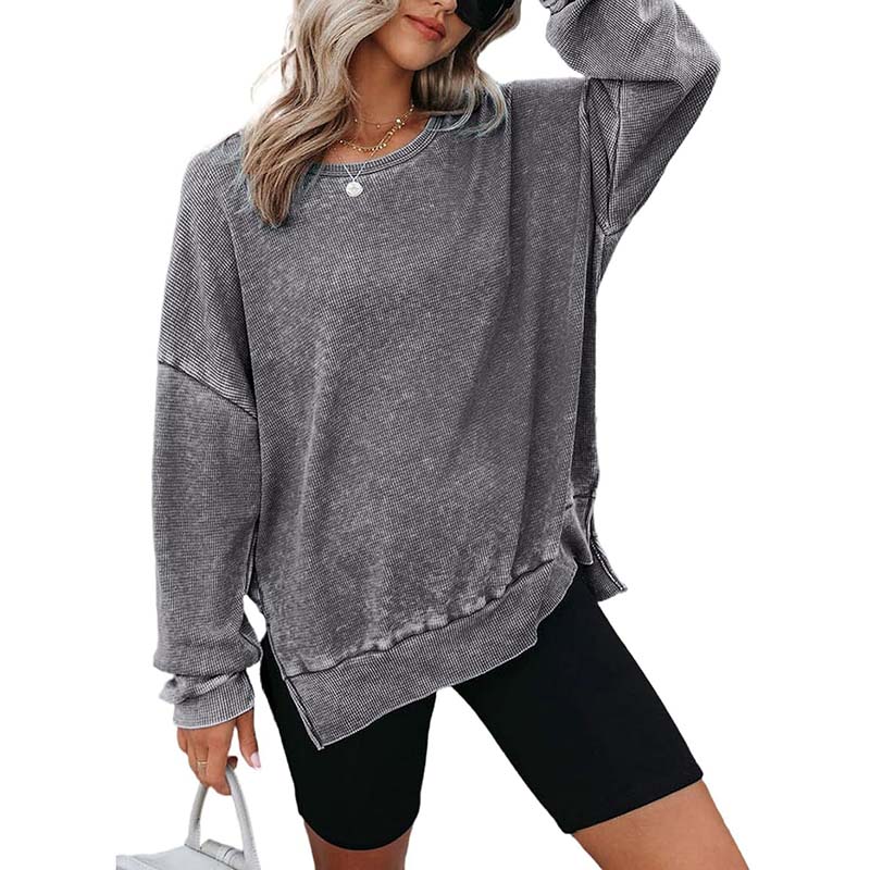 Waffle Knit Sweatshirt