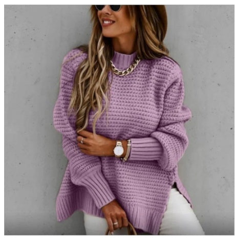 Side Slit Knit Sweater
