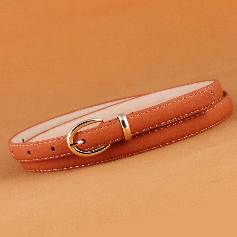 Sleek Leather Buckle Belt